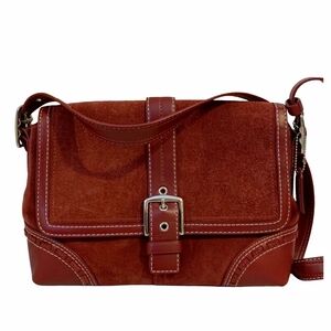 Vintage Y2K Coach Soho Hamptons Suede Leather Convertible Bag